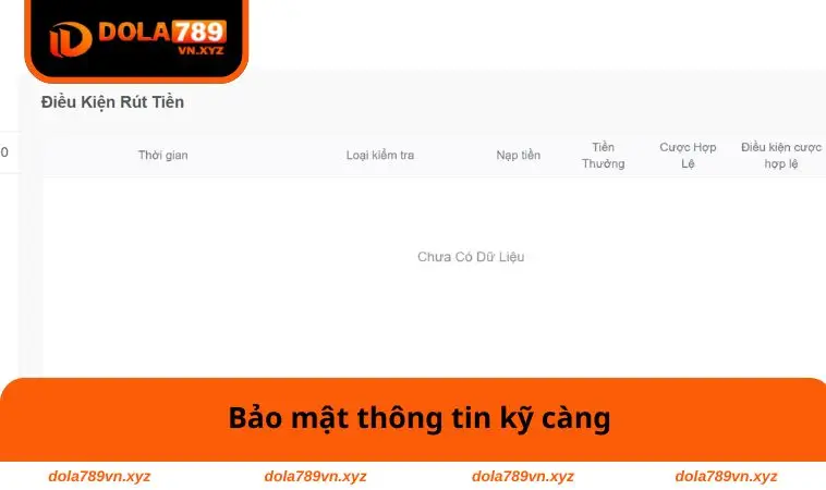 Rút Tiền DOLA789 3 Bảo mật thông tin kỹ càng