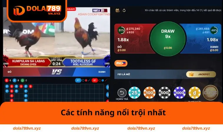 Đá Gà DOLA789 2 Các tính năng nổi trội nhất