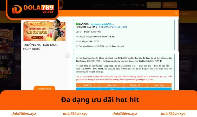 Đa dạng ưu đãi hot hit