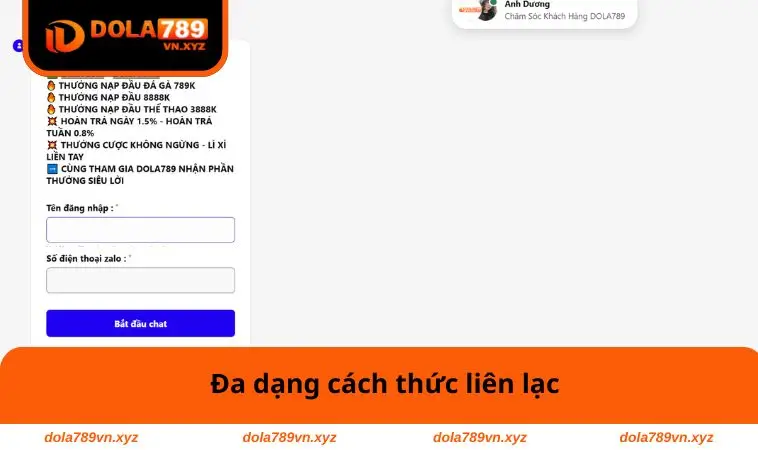 Đa dạng cách thức liên lạc